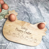 Happy Easter Chicks Personalised Gift Eggs & Toast Chicken Breakfast Board