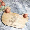 Happy Easter Daffodils Personalised Gift Eggs & Toast Chicken Breakfast Board
