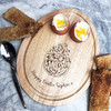 Flower Easter Floral Leaves Personalised Gift Toast Egg Breakfast Serving Board