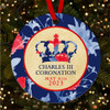 Roses Crown King Charles III Coronation Souvenir Round Hanging Ornament