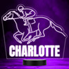 Jockey On Racing Horse Races Sports Fan Personalised Colour Changing Night Light