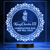 King Charles III Coronation Day Emblem CR Souvenir LED Colour Night Light