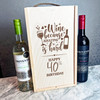 Wine Because Adulting Is Hard Happy 40th Birthday Two Bottle Wine Gift Box