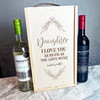 Funny Daughter Love You As Much As You Love Wine Double Two Bottle Wine Gift Box