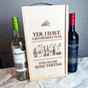 Funny My Retirement Plan Is Wine Tasting Wooden Double Two Bottle Wine Gift Box