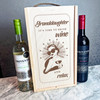 Granddaughter It's Time To Drink Relax Lady Drink Two Bottle Wine Gift Box