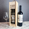 Grandma Let Me Out Lets Talk Prison Bars Wooden Rope Single Bottle Wine Gift Box