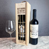 Nanna Let Me Out Lets Talk Prison Bars Wooden Rope Single Bottle Wine Gift Box