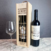 Neighbour Let Me Out Lets Talk Prison Bars Wooden Single Bottle Wine Gift Box