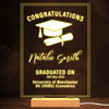 Graduation Cap Diploma Congratulations Graduate University White Night Light