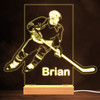 Ice Hockey Player Sports Fan Personalised Gift Warm White Lamp Night Light
