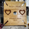 Hearts Wedding Anniversary Married Since Personalised 4 Wine Glass Bottle Holder