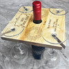 Round Wine Stash Dad Birthday Personalised Gift 4 Wine Glass and Bottle Holder