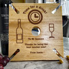 Time Drink Beer Teacher Personalised 4 Wine Glass and Bottle Holder