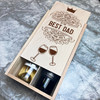 Dad Father's Day Deco Elegant Wine Glasses Personalised Two Bottle Wine Gift Box