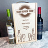 Wine and Champagne Glasses Nephew Birthday Personalised Two Bottle Wine Gift Box