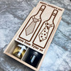 Wine Bottles Ties Father's Day Personalised Two Bottle Wine Gift Box