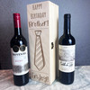 Enjoy Tie Design Happy Birthday Brother Personalised 1 Wine Bottle Gift Box