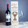 Happy Birthday Daddy Trophy Personalised 1 Wine Bottle Gift Box