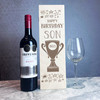 Happy Birthday Son Trophy Personalised 1 Wine Bottle Gift Box