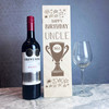 Happy Birthday Uncle Trophy Personalised 1 Wine Bottle Gift Box