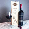 Best Ever Wine Glass Stepdad Birthday 1 Bottle Personalised Wine Gift Box