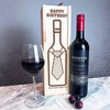 Wine Bottle Tie Stripes Birthday Single Bottle Personalised Wine Gift Box