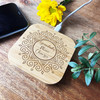 Fancy Circle Border Grandad's Charger Personalised Square Phone Charger Pad