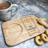 No.1 Best Grandad Trophy Banner Personalised Tea & Biscuits Treat Serving Board