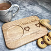 Two Hearts Wedding Anniversary Personalised Tea Biscuits Treat Board