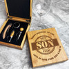 Best Son Ever Birthday Personalised Wine Bottle Tools Gift Box Set