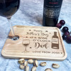 Wine O'clock Happy Father's Day Dad Personalised Wine Glass & Nibbles Tray