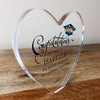 Congratulations Graduation Cap University Graduate Clear Heart Personalised Gift