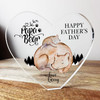 Bears Father's Day Dad Papa Bear Clear Heart Personalised Ornament Gift
