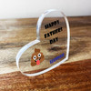 Poo Father's Day Dad Love Your Little Shit Clear Heart Personalised Gift