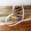 Poo Father's Day Dad Love Your Little Shits 2 Clear Heart Personalised Gift