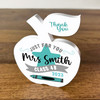 Just For You Teacher Thank You Star Teal Banner Pencil Apple Personalised Gift