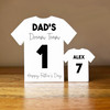 Dad's Team Fathers Day Football Black Shirt Family 1 Small Personalised Gift