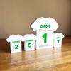 Dad's Dream Team Birthday Football Green Shirt Family 3 Small Personalised Gift