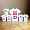 Any Colours Football Heart Team Dad Family 5 Small Personalised Gift Ornament