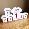 Dad's Team Father's Day Football Purple Shirt Family 5 Small Personalised Gift