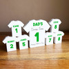 Dad's Team Father's Day Football Green Shirt Family 6 Small Personalised Gift