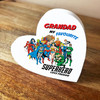 Grandad My Favourite Superhero Birthday Father's Day Heart Personalised Gift