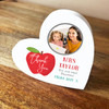 Thank You Teacher Apple Thank You Photo Heart White Heart Personalised Gift