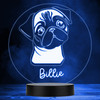 Pug Dog Pet Silhouette Colour Changing Personalised Gift LED Lamp Night Light
