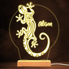 Decorative Patterned Lizard Warm White Lamp Personalised Gift Night Light