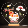 Watercolour Sleeping Baby Girl Bright Heart Personalised Gift Lamp Night Light