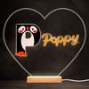 Alphabet Animals Letter P Colourful Heart Personalised Gift Lamp Night Light
