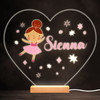 Ballerina Ballet Girl Colourful Heart Personalised Gift Lamp Night Light