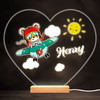 Flying Bear Aeroplane Colourful Heart Personalised Gift Lamp Night Light